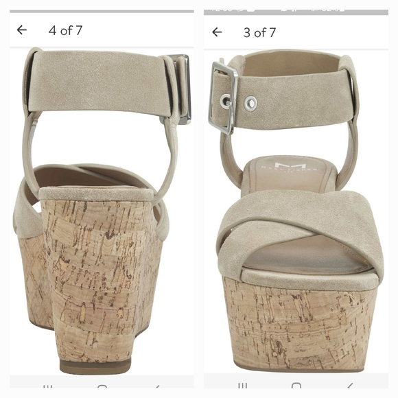 MARC FISHER LTD Cacie taupe suede Sandal - Picture 4 of 7